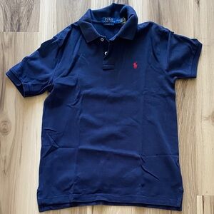 Polo by Ralph Lauren Navy Classic Fit Polo with Gold Label